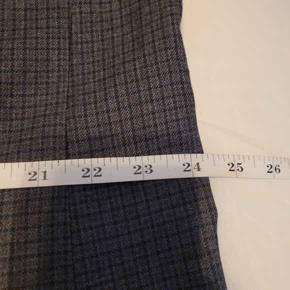 Haggar Blazer Mens 48L Navy Plaid Tailored Sport Coat Jacket Career Business New - Picture 13 of 16